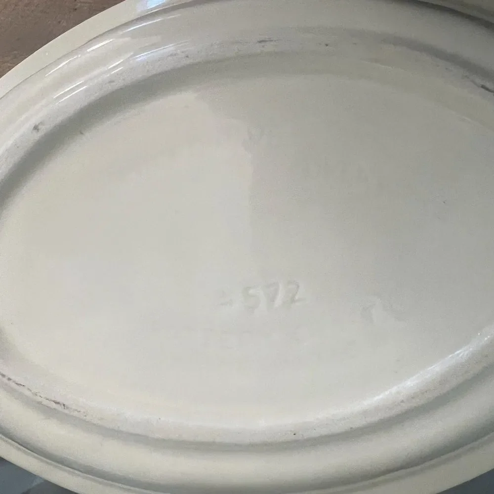Floral Oval vintage Pottery Craft #572 casserole Ceramic Dish